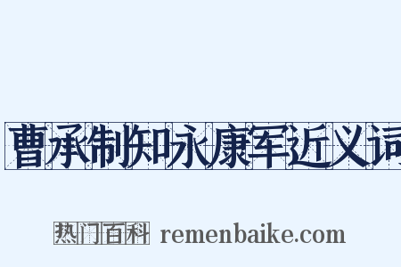 曹承制知永康军近义词是什么意思的图片